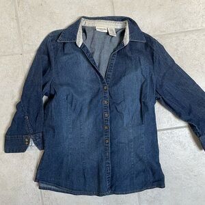 Denim Button-Up Shirt